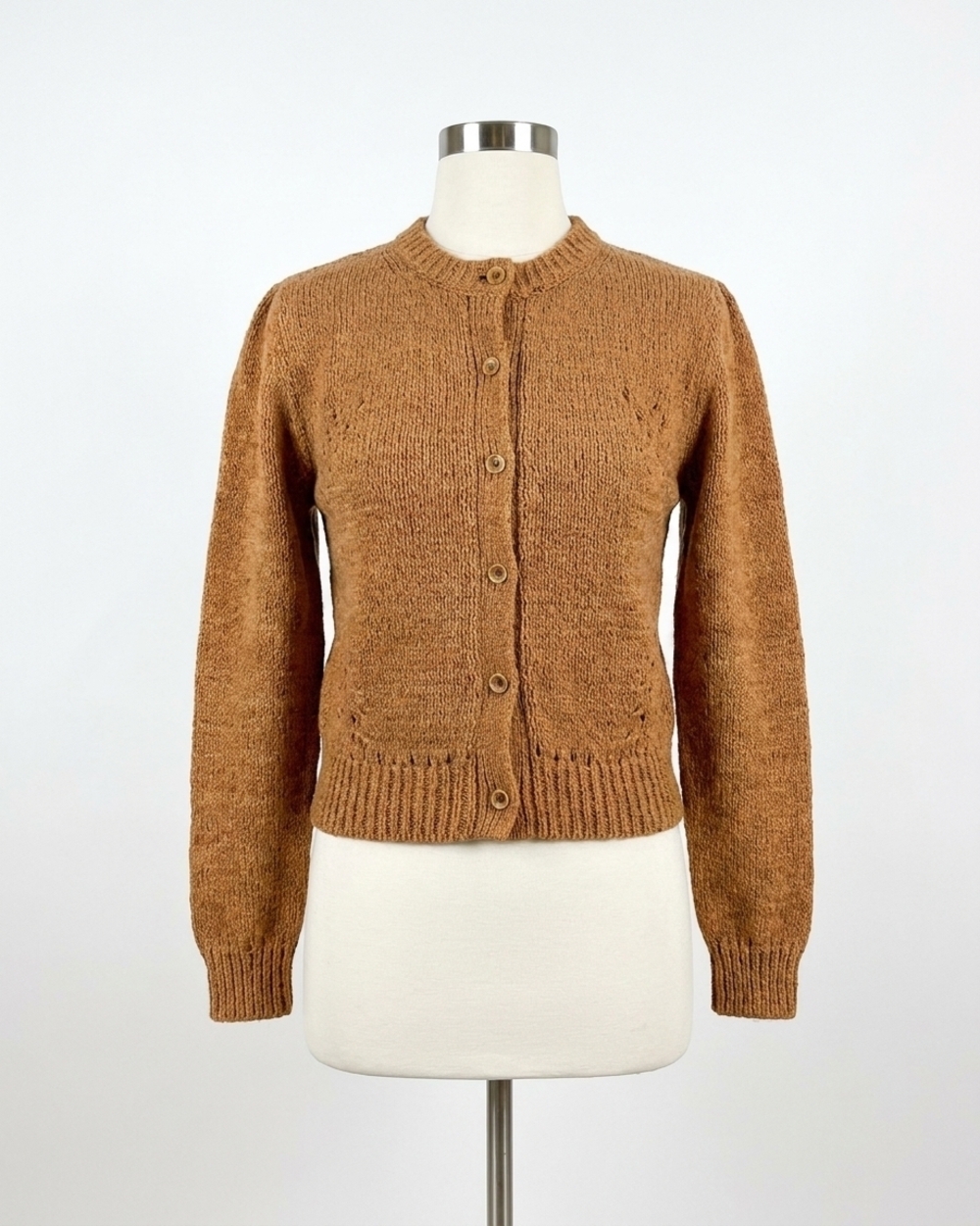 NEW ULLA JOHNSON delphina long sleeve cardigan in umber